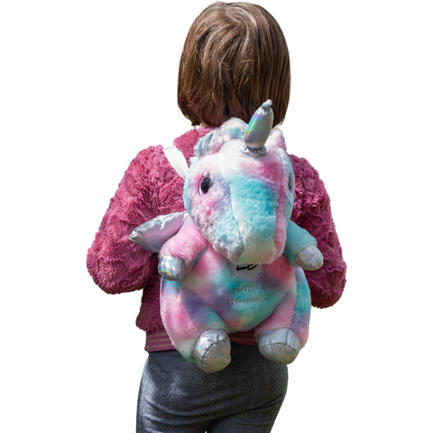 Image of Little Bumper 3D Realistic Unicorn Stuffed Toy Backpack for Kids