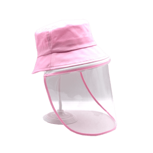 Little Bumper Accessories S/M (Child) / Pink Bucket Hat Cotton Outdoor Protective Hats with Detachable Face Shield