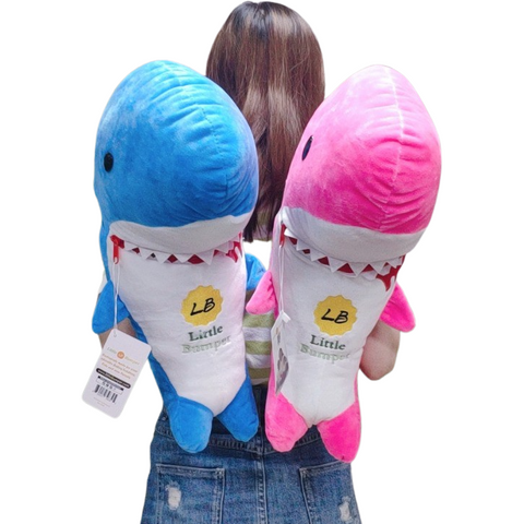 Image of Little Bumper 3D Realistic Baby Shark Stuffed Toy Backpack for Kids (2-Pack)