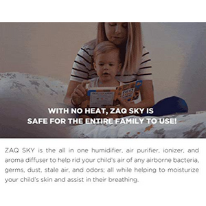 ZAQ Sky Aroma Essential Oil Kids Diffuser Ultrasonic Aromatherapy Star Projector, White