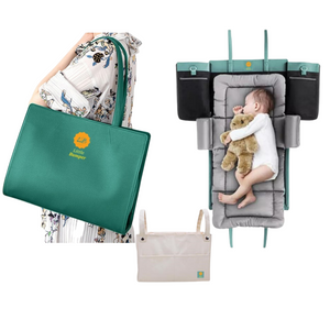 Little Bumper 3 in 1 Luxury Baby Diaper Bag with Portable Crib and Changing Station