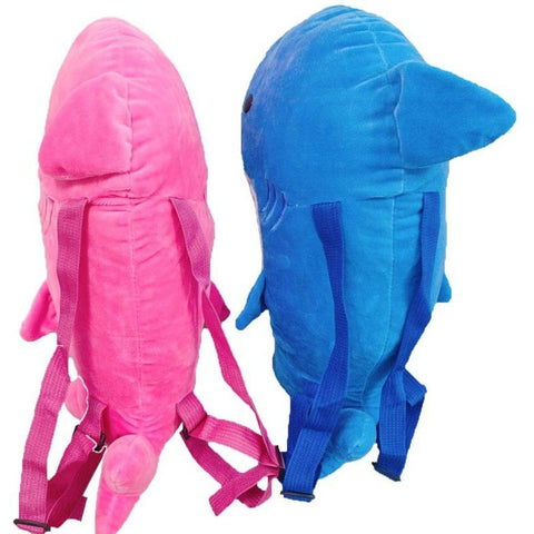 Image of Little Bumper 3D Realistic Baby Shark Stuffed Toy Backpack for Kids (2-Pack)