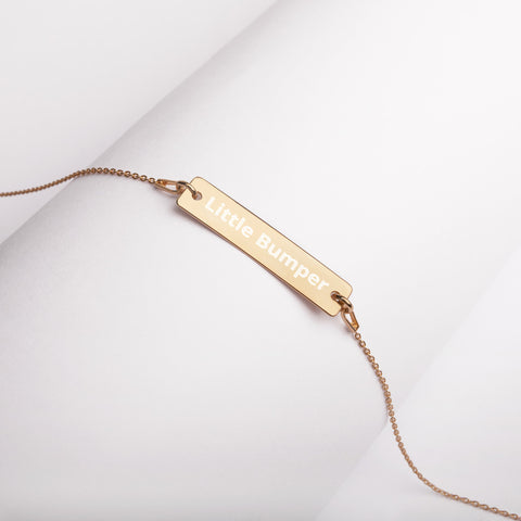 Image of Personalized Engraved Silver Bar Chain Necklace