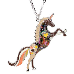 Little Bumper Accessories Brown / United States Horse Unicorn Necklace