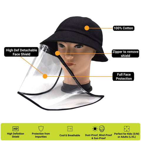 Image of Little Bumper Accessories Cotton Outdoor Protective Hats with Detachable Face Shield