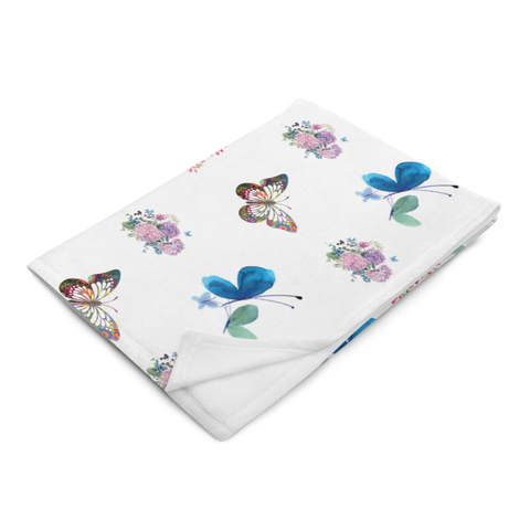 Image of Little Bumper Accessories Floral Butterfly Throw Blanket