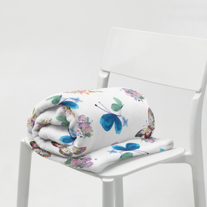 Little Bumper Accessories Floral Butterfly Throw Blanket
