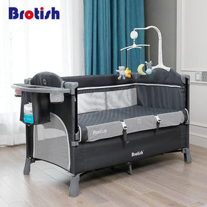 Little Bumper Accessories Gray Crib / United States Portable  Multifunctional Crib for Babies