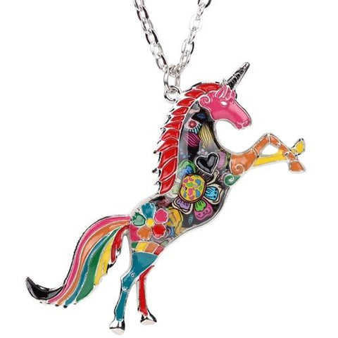 Image of Little Bumper Accessories Multicolor / United States Horse Unicorn Necklace