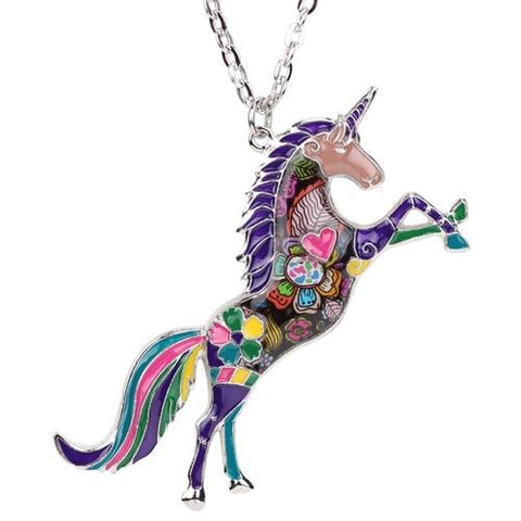 Little Bumper Accessories Purple / United States Horse Unicorn Necklace