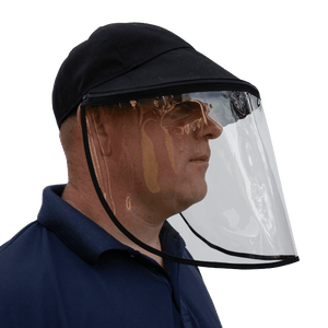 Little Bumper Accessories S/M (Child) / Black Baseball Cap Cotton Outdoor Protective Hats with Detachable Face Shield