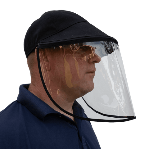Image of Little Bumper Accessories S/M (Child) / Black Baseball Cap Little Bumper Replacement Zipper Face Shield - Hat Not Included