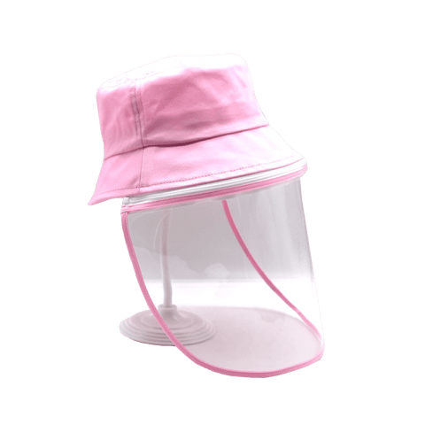 Little Bumper Accessories S/M (Child) / Pink Bucket Hat Cotton Outdoor Protective Hats with Detachable Face Shield
