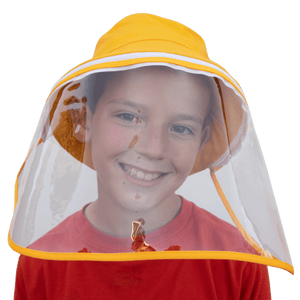 Little Bumper Accessories S/M (Child) / Yellow Bucket Hat Cotton Outdoor Protective Hats with Detachable Face Shield