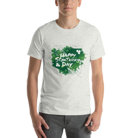 Image of Little Bumper Ash / S "Happy St. Patrick's Day" Short-Sleeve Unisex T-Shirt