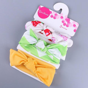 Little Bumper Baby Accessories B / United States Floral Bow baby headbands 3Pcs.