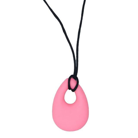 Image of Little Bumper Baby Accessories United States / Pink Silicone Baby Teether Drop Ring