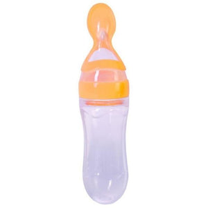 Little Bumper Baby Accessories YELLOW / United States Silicone Baby Feeding Bottle With Spoon