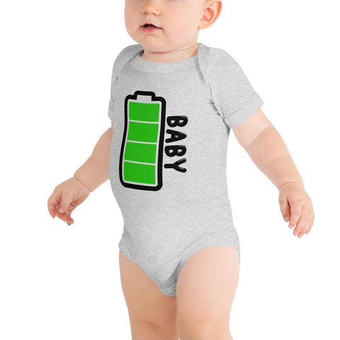Image of Little Bumper Baby Bodysuit Athletic Heather / 3-6m Baby Battery Family Matching Baby Bodysuit