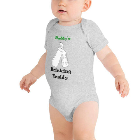 Image of Little Bumper Baby Bodysuit Athletic Heather / 3-6m Daddy's Drinking Buddy Baby Bodysuit