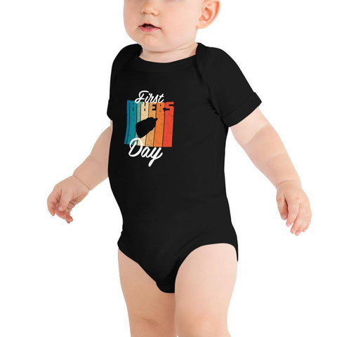 Image of Little Bumper Baby Bodysuit Black / 3-6m First Father's Day Baby Bodysuit