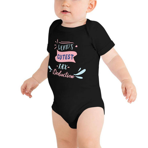 Image of Little Bumper Baby Bodysuit Black / 3-6m World's Cutest Tax Deduction Baby Bodysuit