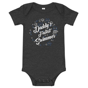 Little Bumper Baby Bodysuit Daddy's Fastest Swimmer Baby Bodysuit