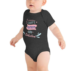 Little Bumper Baby Bodysuit Dark Grey Heather / 3-6m World's Cutest Tax Deduction Baby Bodysuit