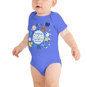 Little Bumper Baby Bodysuit Heather Columbia Blue / 3-6m My First Quarantined Birthday Baby Bodysuit