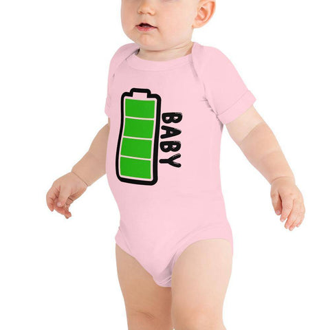 Little Bumper Baby Bodysuit Pink / 3-6m Baby Battery Family Matching Baby Bodysuit