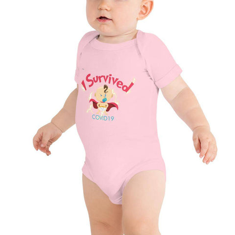 Image of Little Bumper Baby Bodysuit Pink / 3-6m I Survived Baby Bodysuit