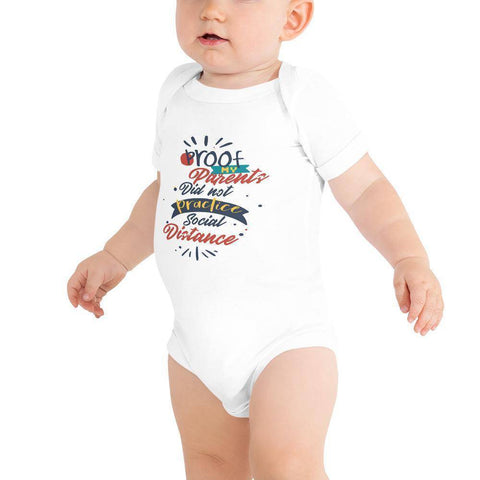 Image of Little Bumper Baby Bodysuit White / 3-6m Proof That My Parents Didn't Practice Social Distance Baby Bodysuit