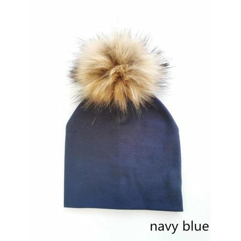 Image of Little Bumper Baby Clothes 2 navy bule / 6 months to 3 years Newborn Toddlers  Bonnet Cap