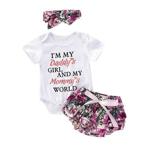 Little Bumper Baby Clothes 203292 / 24M / United States Baby Romper with Floral Skirt and Headband