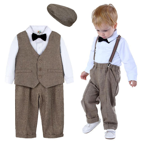 Image of Little Bumper Baby Clothes Baby Boy Formal Suit Outfit Set