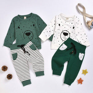Little Bumper Baby Clothes Baby Boys & Toddler Bear Print Sweatshirt Tops and Pants Outfit