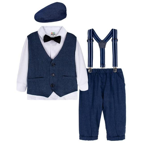 Image of Little Bumper Baby Clothes Blue / 3T / United States Baby Boy Formal Suit Outfit Set