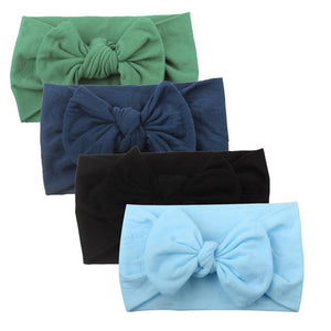 Little Bumper Baby Clothes C / United States Mixed color Knot Turban Headband 4Pcs.