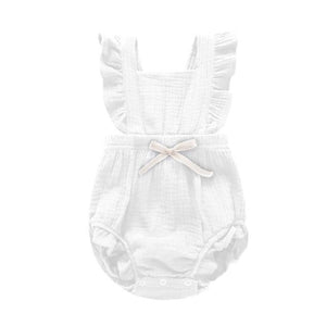 Little Bumper Baby Clothes E / 6M / United States Ruffle Cotton Bow Romper