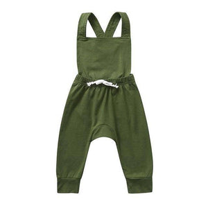 Little Bumper Baby Clothes Green / 0-6 Months / United States Baby Striped Ruffle Romper Overalls Jumpsuit