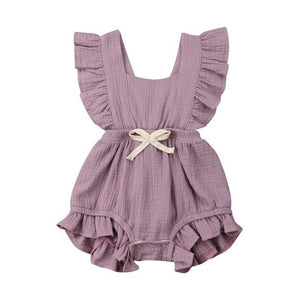 Little Bumper Baby Clothes I / 6M / United States Ruffle Cotton Bow Romper