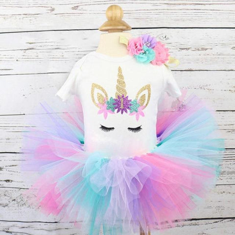 Image of Little Bumper Baby Clothes ITEM 6 Unicorn Party Tutu Girls Dress