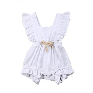 Little Bumper Baby Clothes K / 6M / United States Ruffle Cotton Bow Romper