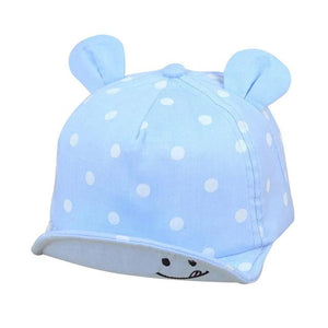 Little Bumper Baby Clothes Light Blue / United States Smiling Face Dotted Sun Hat for Babies