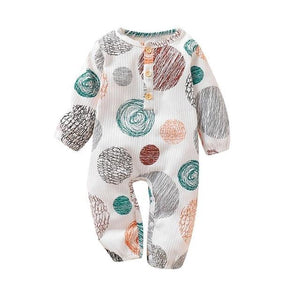 Little Bumper Baby Clothes Multicolour / 12-18 Months / United States Long Sleeve Ruffles Floral Print Jumpsuit