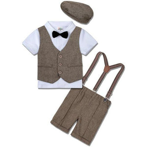 Little Bumper Baby Clothes Short khaki / 2T / United States Baby Boy Formal Suit Outfit Set