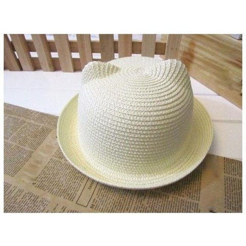 Image of Little Bumper Baby Clothes WH / United States Children Breathable Straw Hat