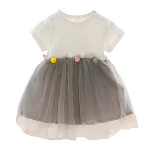 Little Bumper Baby Clothes White / 2-3 Year / United States Patchwork Tulle Casual Clothes for Kids