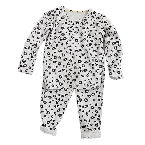 Image of Little Bumper Baby Clothes White / 2-3 Years / United States Leopard Sleepwear Pajamas Set