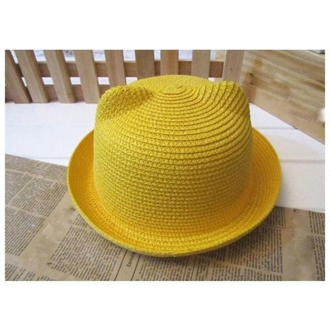 Image of Little Bumper Baby Clothes YE / United States Children Breathable Straw Hat